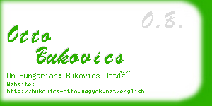 otto bukovics business card